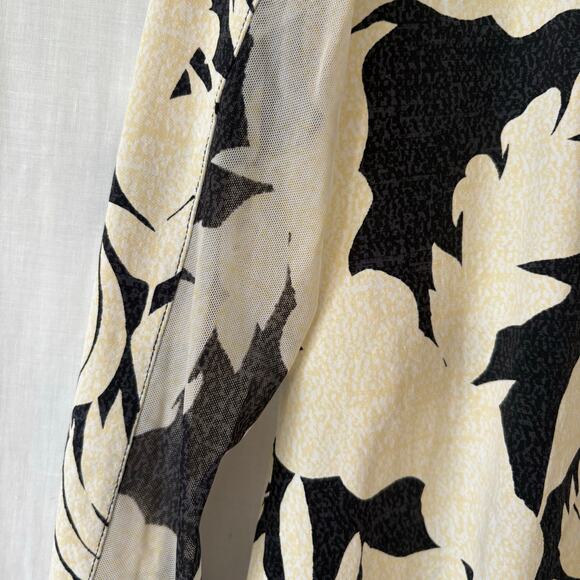 XIX Palms x Tribal Leaf Print 1/4 Zip Long Sleeve Performance Shirt Mesh Large - Picture 4 of 7